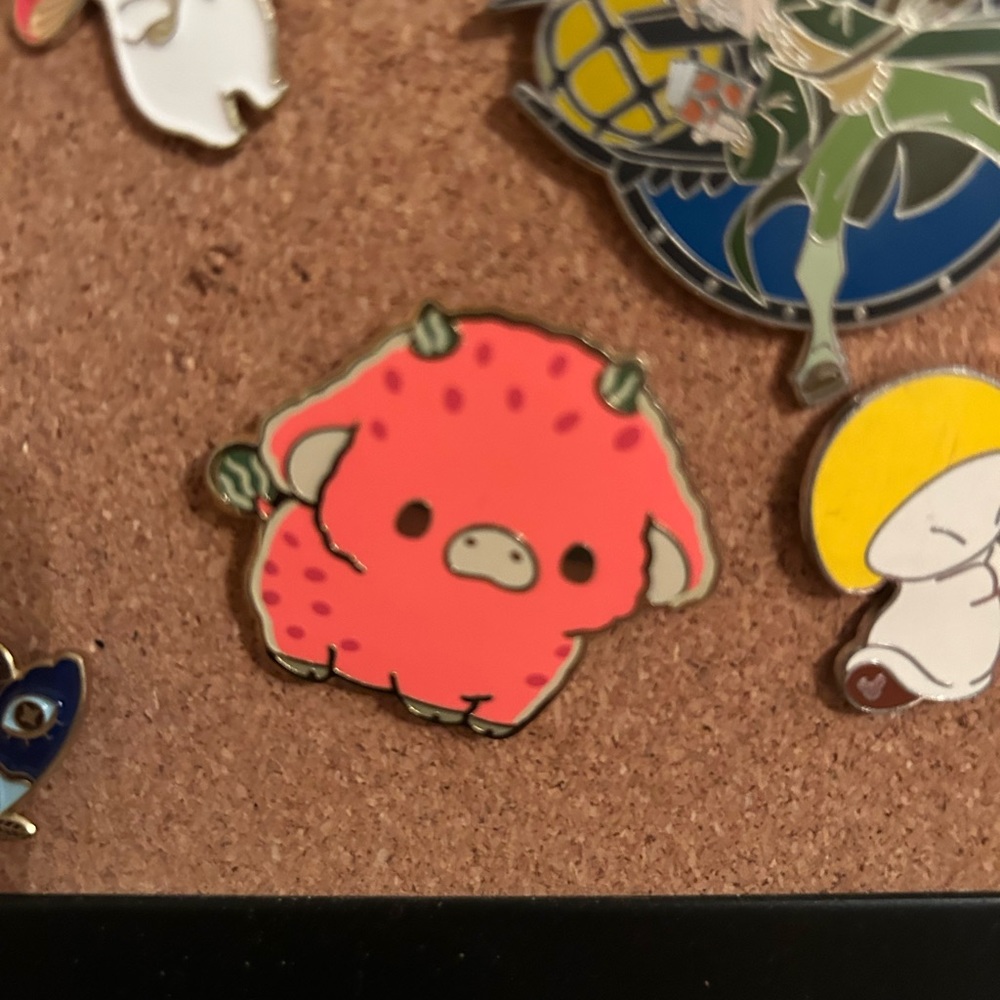 Water moolen cow enamel pin